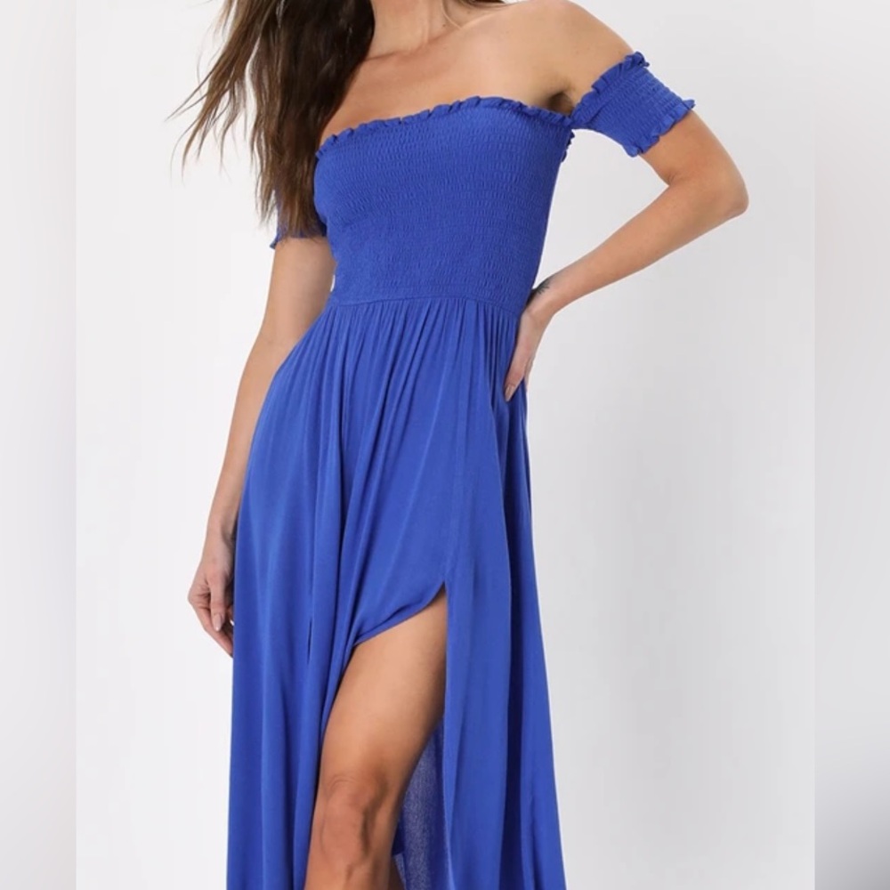 Meadow blew off the shoulder dress. Large